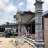 Cột đồng trụ đá xanh đen cho nhà thờ họ – Chuẩn Phong Thuỷ – PT474- 21