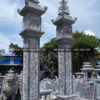 Cột đồng trụ đá xanh đen cho nhà thờ họ – Chuẩn Phong Thuỷ – PT476- 23