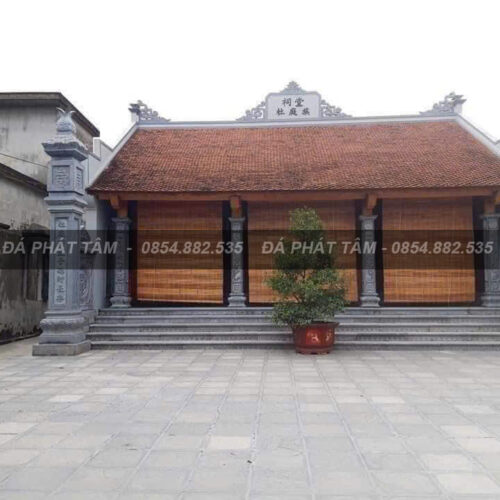 Cột đồng trụ đá xanh đen cho nhà thờ họ – Chuẩn Phong Thuỷ – PT458