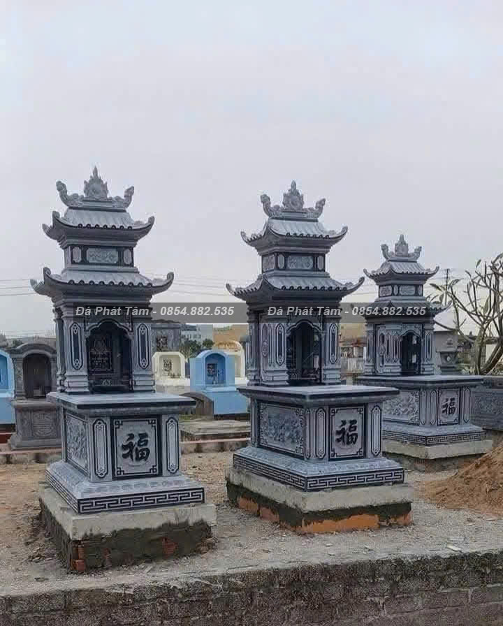 Mộ 2 mái đá xanh đen – Chuẩn Phong Thuỷ – PT443- haimai 19
