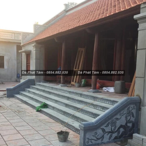 Bậc đá liền khối xanh rêu cao cấp – Chuẩn Phong Thuỷ – PT484