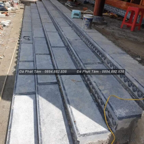 Bậc đá liền khối xanh rêu cao cấp – Chuẩn Phong Thuỷ – PT486