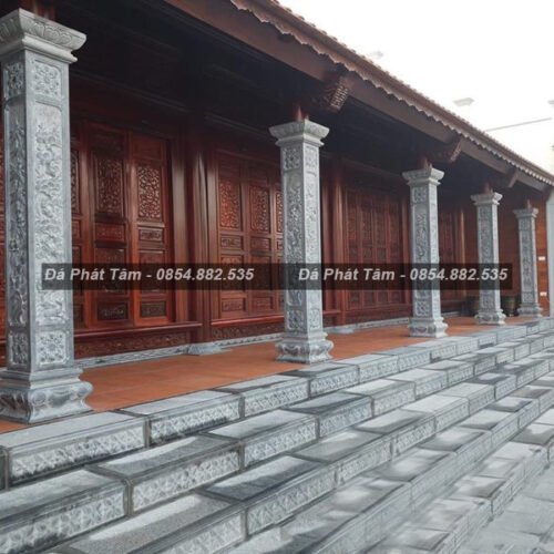 Bậc đá liền khối xanh đen truyền thống – Chuẩn Phong Thuỷ – PT487