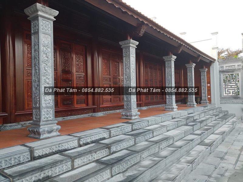 Bậc đá liền khối xanh đen truyền thống – Chuẩn Phong Thuỷ – PT487- bac tam cap bang da nbstone2