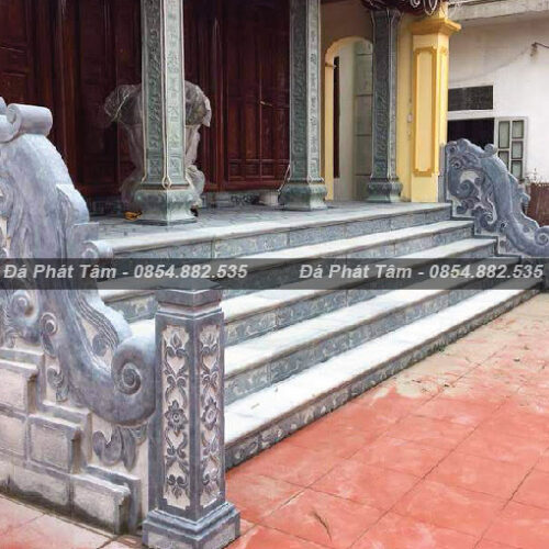 Bậc đá liền khối xanh rêu cao cấp – Chuẩn Phong Thuỷ – PT488