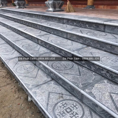 Bậc đá liền khối xanh đen truyền thống – Chuẩn Phong Thuỷ – PT490