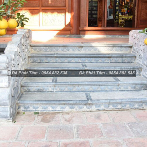 Bậc đá liền khối xanh rêu cao cấp – Chuẩn Phong Thuỷ – PT491