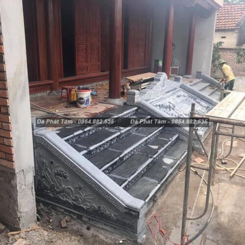 Bậc đá liền khối xanh đen truyền thống – Chuẩn Phong Thuỷ – PT493